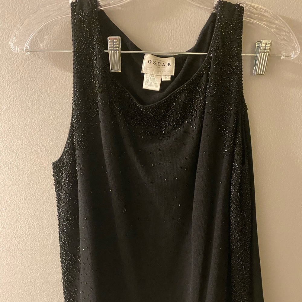 Black, Sleeveless, Dress Top